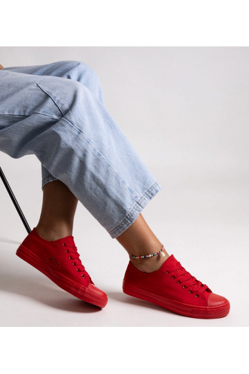 Rode klassieke sneakers Nudar