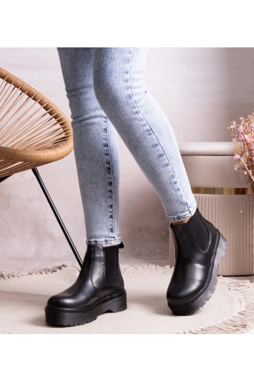 Schwarze Plateauboots Lessaya