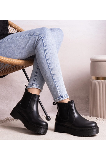 Botines noirs à plateforme... 2