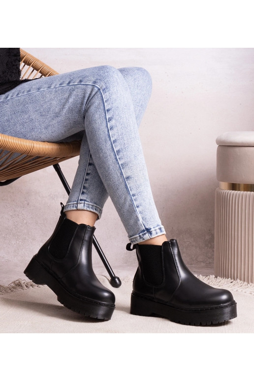 Schwarze Plateauboots Lessaya