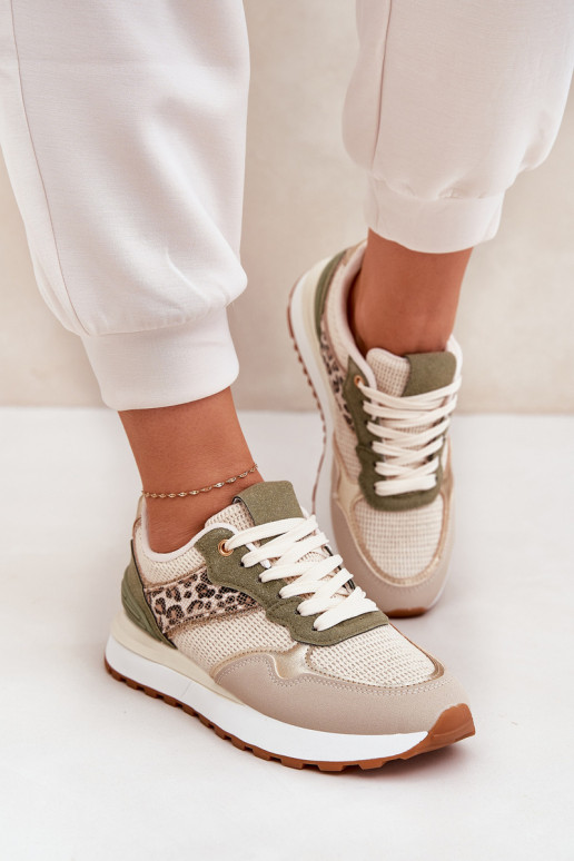 sportschoenen Dames en schriftelijk met platform groene kleur Davinara sportschoenen Dames en schriftelijk met platform groene kleur Davinara