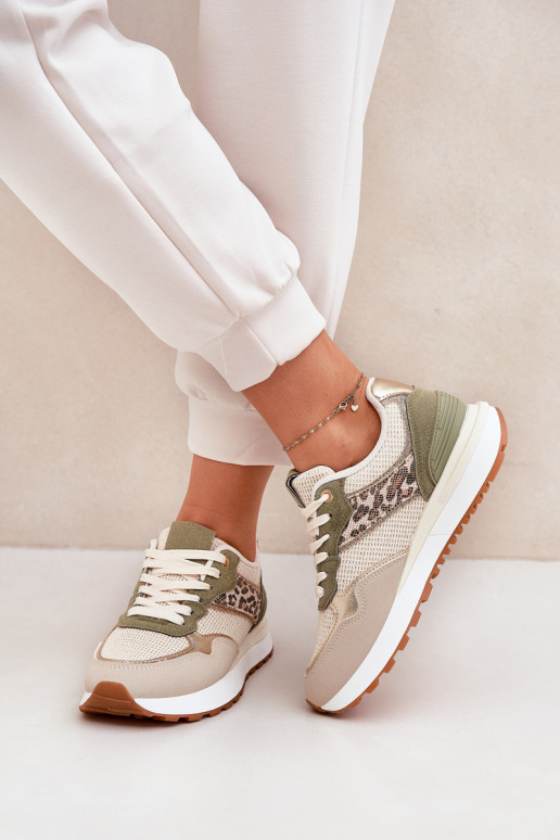 sportschoenen Dames en schriftelijk met platform groene kleur Davinara sportschoenen Dames en schriftelijk met platform groene kleur Davinara