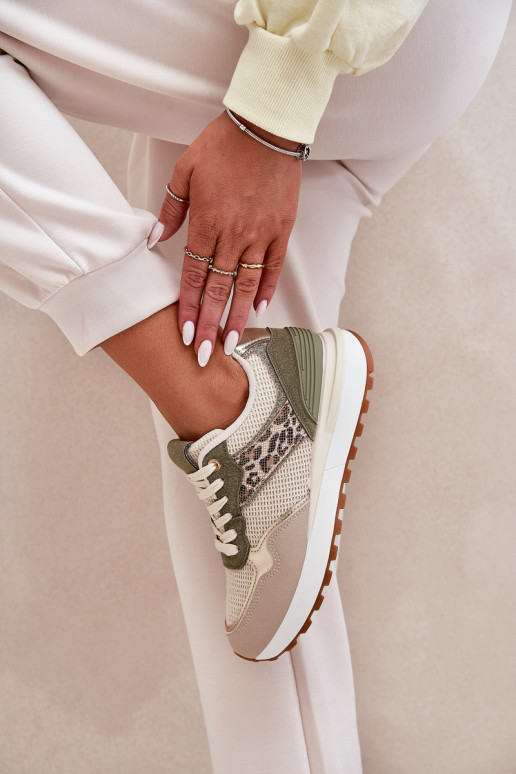 sportschoenen Dames en schriftelijk met platform groene kleur Davinara sportschoenen Dames en schriftelijk met platform groene kleur Davinara