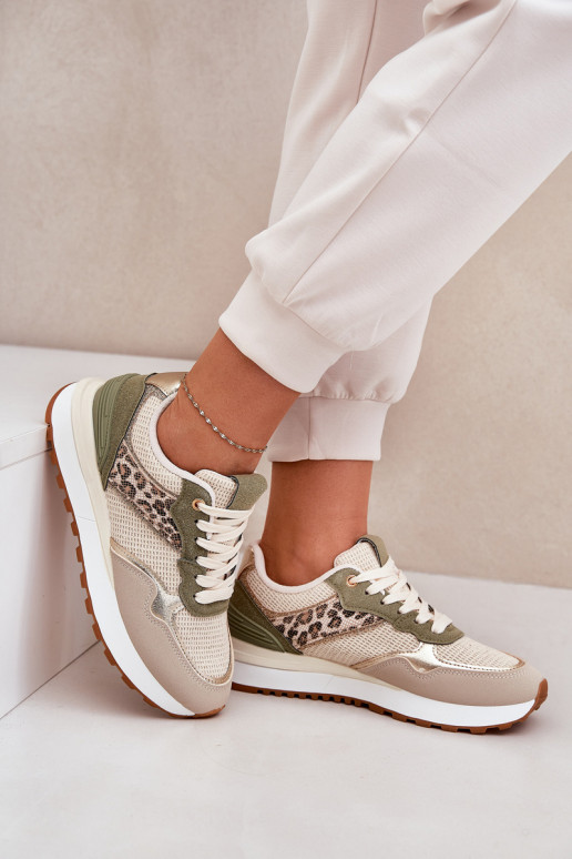 sportschoenen Dames en schriftelijk met platform groene kleur Davinara sportschoenen Dames en schriftelijk met platform groene kleur Davinara