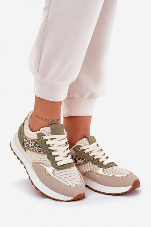 sportschoenen Dames en schriftelijk met platform groene kleur Davinara sportschoenen Dames en schriftelijk met platform groene kleur Davinara