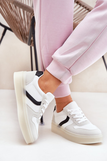 Lage Sneakers model schoenen Dames met platform wit Telmira 2