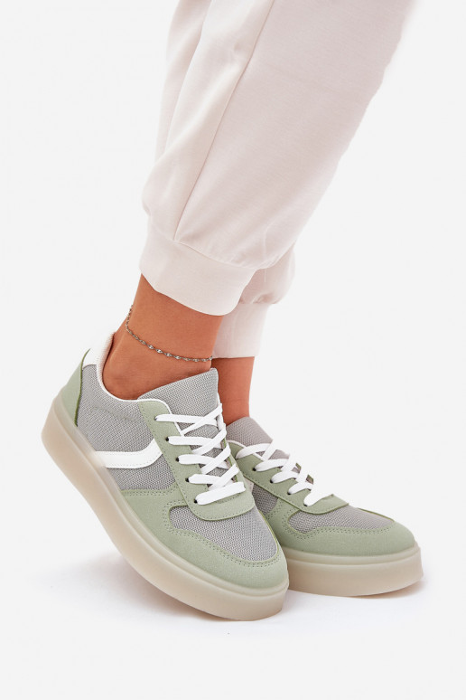 Faible Chaussures modèle baskets Féminin avec une plateforme couleur verte Telmira Faible Chaussures modèle baskets Féminin avec une plateforme couleur verte Telmira