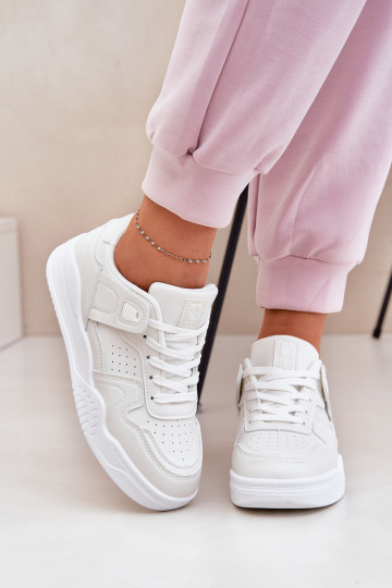 sportieve schoenen Sneakers model schoenen Dames van eco-leer wit Telisiria 2
