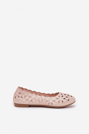 Ballerines avec éléments en dentelle pour enfants Zindira rose 2