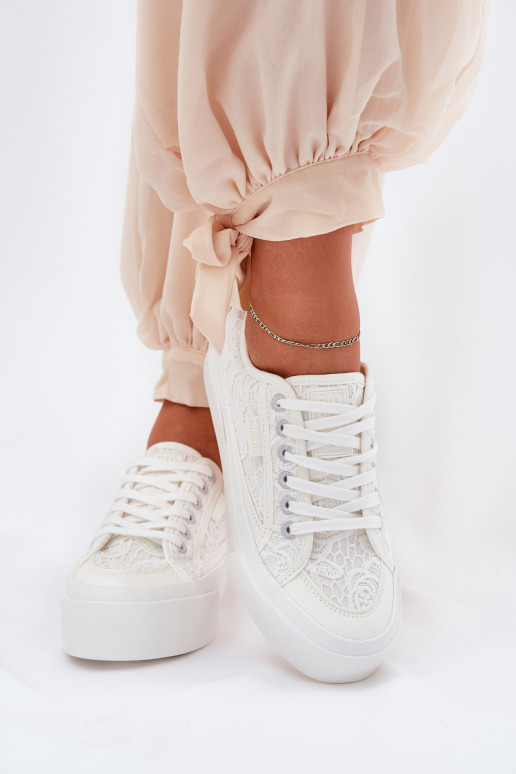 avec des motifs de dentelle Chaussures de loisirs Big Star RR274747 couleur blanche avec des motifs de dentelle Chaussures de loisirs Big Star RR274747 couleur blanche