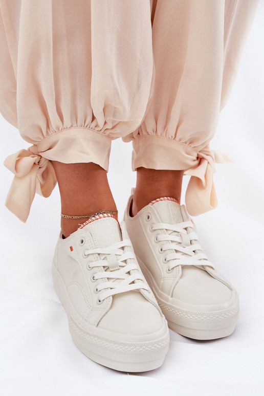 Vrijetijdsschoenen met platform van ecoleer Big Star RR274A297 ivoor Vrijetijdsschoenen met platform van ecoleer Big Star RR274A297 ivoor