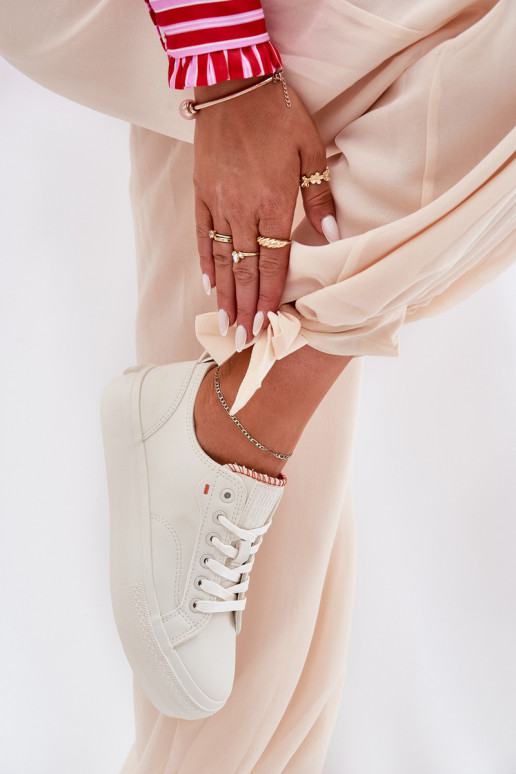 Vrijetijdsschoenen met platform van ecoleer Big Star RR274A297 ivoor Vrijetijdsschoenen met platform van ecoleer Big Star RR274A297 ivoor