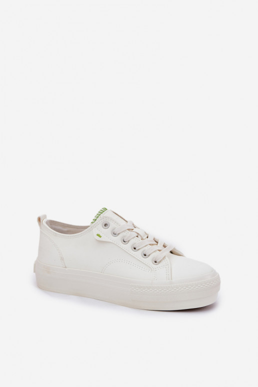 Chaussures de loisirs avec une plateforme en cuir écologique Big Star RR274A295 couleur blanche Chaussures de loisirs avec une plateforme en cuir écologique Big Star RR274A295 couleur blanche