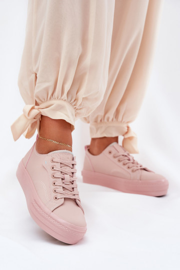 Bottes de loisirs à plateforme en simili cuir Big Star RR274A294 rose 2