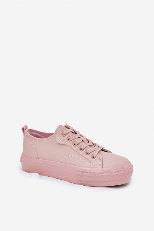 Chaussures de loisirs avec une plateforme en cuir écologique Big Star RR274A294 couleur rose Chaussures de loisirs avec une plateforme en cuir écologique Big Star RR274A294 couleur rose