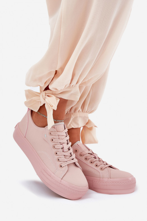 Chaussures de loisirs avec une plateforme en cuir écologique Big Star RR274A294 couleur rose Chaussures de loisirs avec une plateforme en cuir écologique Big Star RR274A294 couleur rose