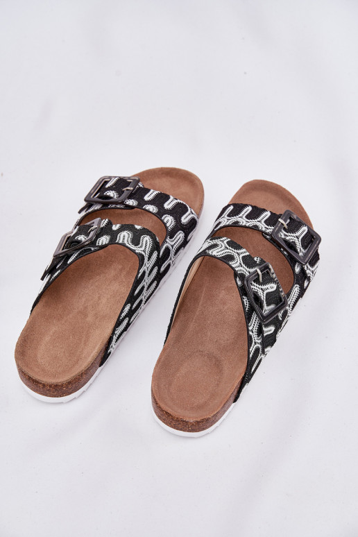 Damespantoffels met gespen En glitter S.Barski RB51-006 zInart Damespantoffels met gespen En glitter S.Barski RB51-006 zInart