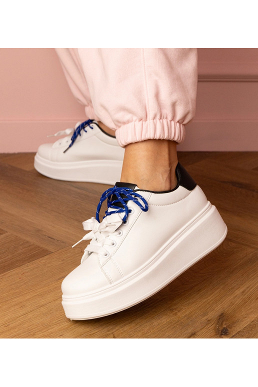 Witte sport sneakers op platform Kler