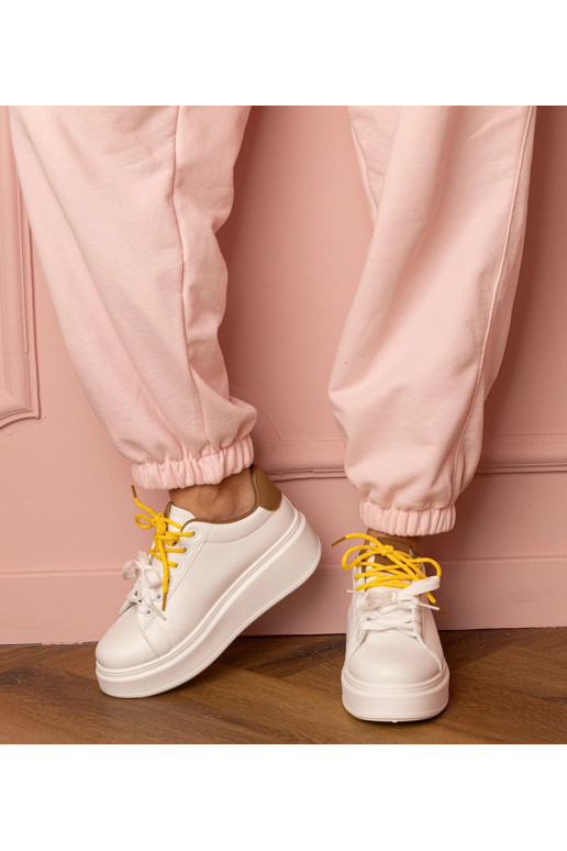 Weiß-braune Sportsneaker auf...