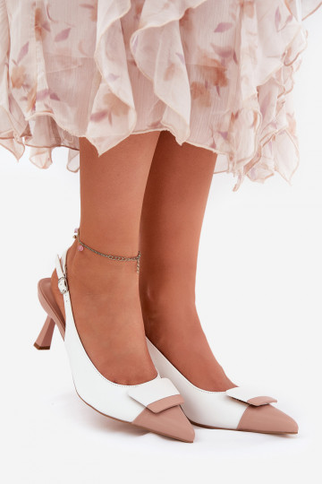 Eleganter Stil hochhackige Schuhe mit Ornamenten Eko Haut Zueiße Farbe Ottoles 2