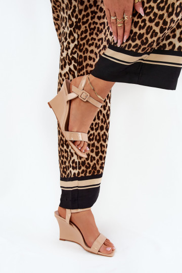 Sandales laquées pour femme Sur un coin Nude Vliraya 2