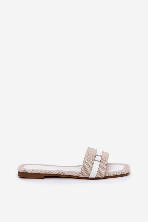 gelijk aan Damespantoffels met riemen I met gespen beige-Initte kleur Zilina gelijk aan Damespantoffels met riemen I met gespen beige-Initte kleur Zilina