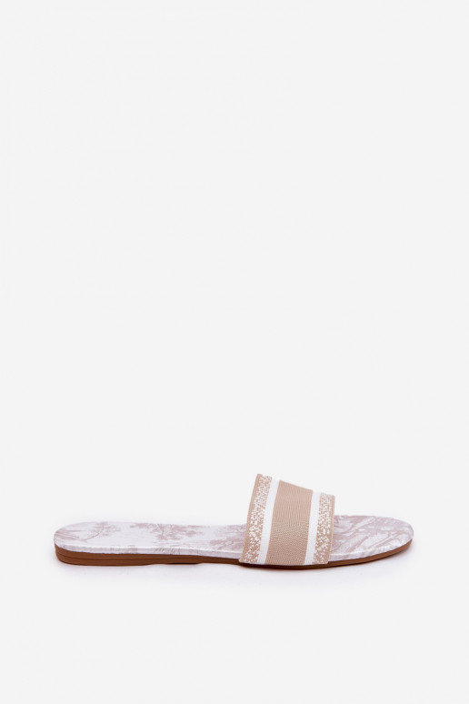 À motifs isocèle Pantoufles pour femmes beige Leysi À motifs isocèle Pantoufles pour femmes beige Leysi
