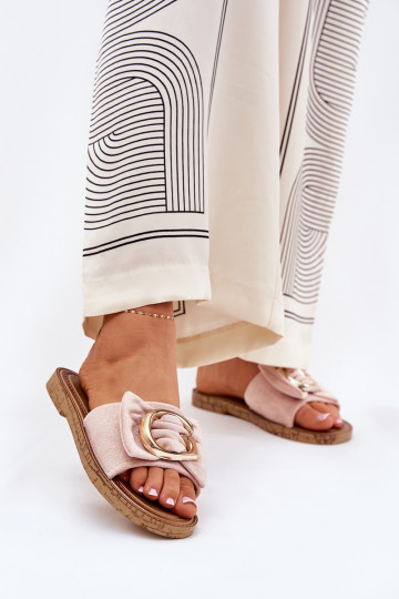 isocèle Pantoufles pour femmes Avec des décorations Detalem couleur rose Nellodra