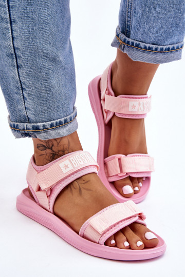 Sandales pour femmes style sportif Big Star LL274729 roses