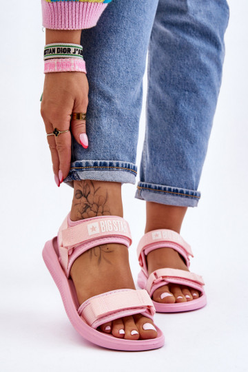 Sandales pour femmes style sportif Big Star LL274729 roses 2