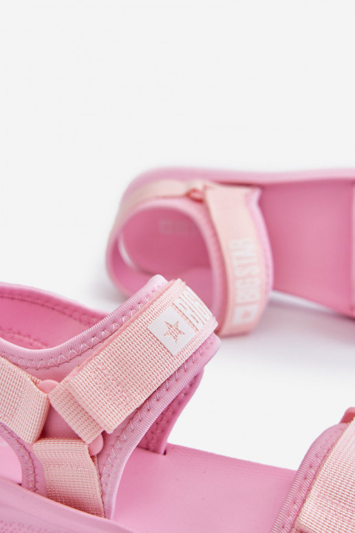 Feminin Sportlicher Stil Sandalen Big Star LL274729 pinke Farbe Feminin Sportlicher Stil Sandalen Big Star LL274729 pinke Farbe