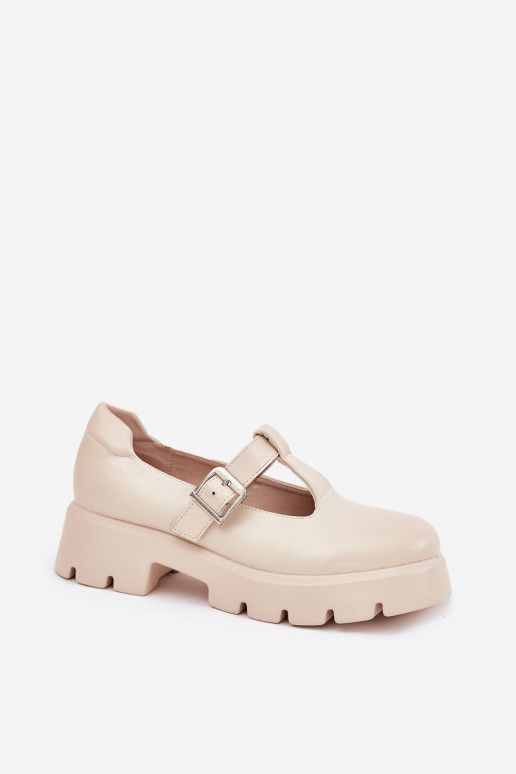 schoenen Dames met gespen met platform En platte hakken beige Venda