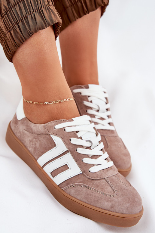 Sneakers model schoenen sportschoenen van suède Vinceza 79517 beige Sneakers model schoenen sportschoenen van suède Vinceza 79517 beige