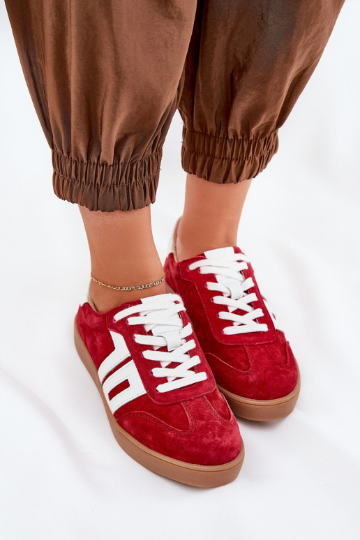 Chaussures modèle baskets baskets en daim Vinceza 79517 couleur rouge Chaussures modèle baskets baskets en daim Vinceza 79517 couleur rouge