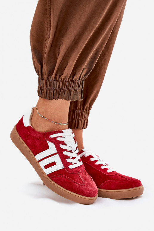 Chaussures modèle baskets baskets en daim Vinceza 79517 couleur rouge Chaussures modèle baskets baskets en daim Vinceza 79517 couleur rouge