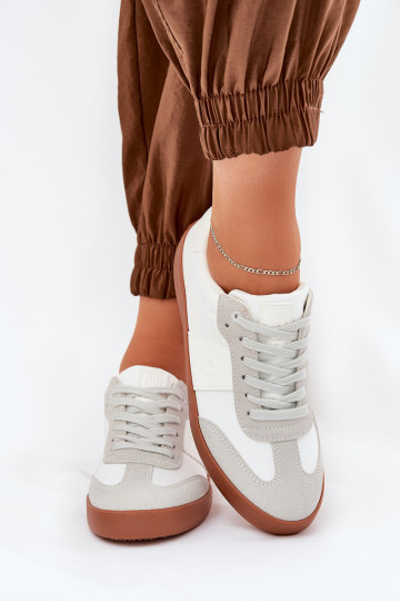 Chaussures modèle baskets Féminin Big Star RR274371 Blanc-couleur grise