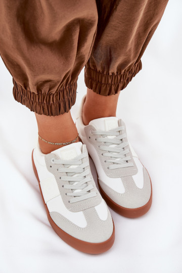 Chaussures modèle baskets Féminin Big Star RR274371 Blanc-couleur grise 2