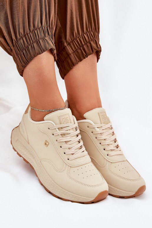 baskets Féminin Big Star RR274630 HI-POLY SYSTEM beige  baskets Féminin Big Star RR274630 HI-POLY SYSTEM beige