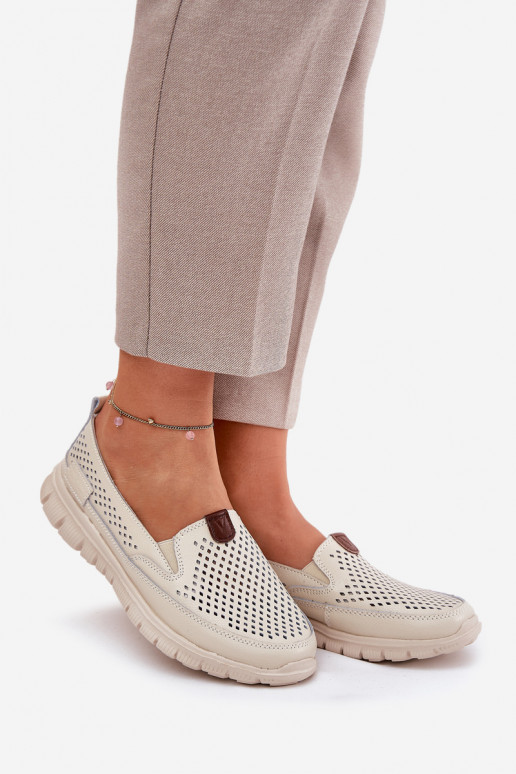 Durchbrochene Ballerinas Aus Ermöglichtturleder Vinceza 95336 Beige Durchbrochene Ballerinas Aus Ermöglichtturleder Vinceza 95336 Beige