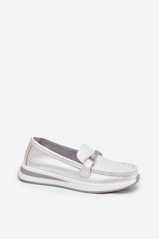 Haut Mokassins für Damen S.Barski GR51-598 Perlmutt Haut Mokassins für Damen S.Barski GR51-598 Perlmutt