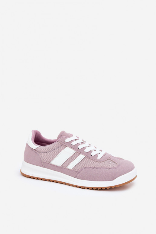 Sneakers Stilvollllschuhe Feminin Z aus Öko-INildlederu Violette Farbe Es mussrinils