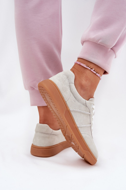 aus INildleder Niedrig Sneakers Stilvollllschuhe Feminin graue Farbe Paliana aus INildleder Niedrig Sneakers Stilvollllschuhe Feminin graue Farbe Paliana