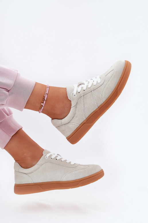 en daim Faible Chaussures modèle baskets Féminin couleur grise Paliana