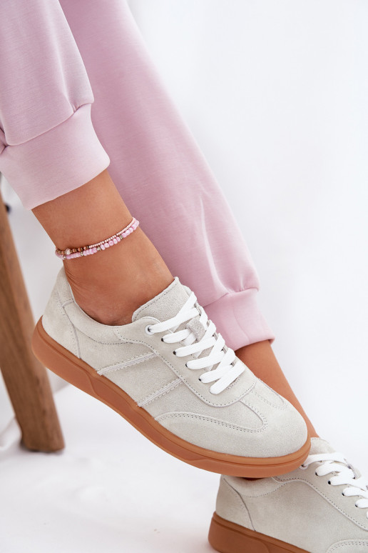 en daim Faible Chaussures modèle baskets Féminin couleur grise Paliana