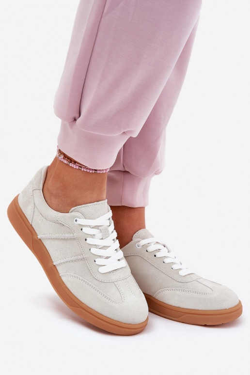 en daim Faible Chaussures modèle baskets Féminin couleur grise Paliana