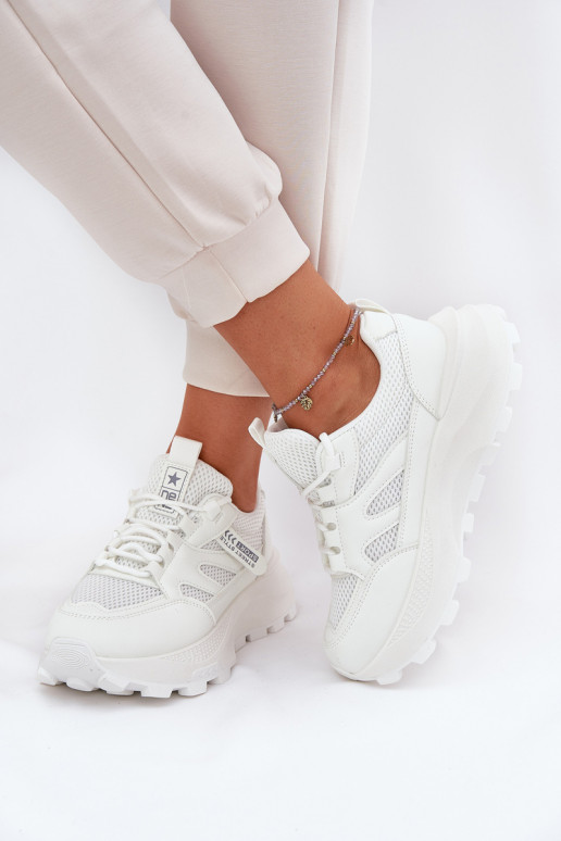 Turnschuhe Sneakers Stilvollllschuhe Feminin Auf dicker Sohle Zueiße Farbe Prononice