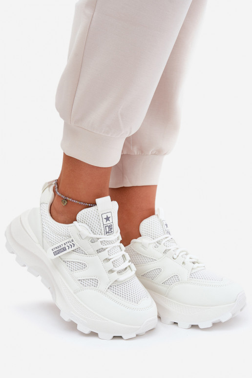 Turnschuhe Sneakers Stilvollllschuhe Feminin Auf dicker Sohle Zueiße Farbe Prononice