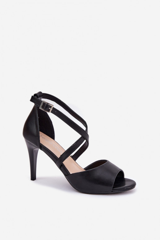 modische Sandalen mit dünnen Absätzen schZuarze Farbe Loressa modische Sandalen mit dünnen Absätzen schZuarze Farbe Loressa