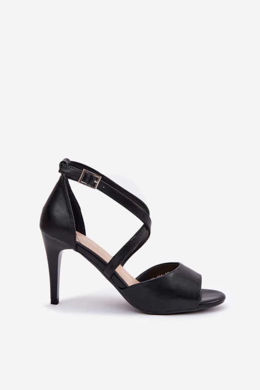 modische Sandalen mit dünnen Absätzen schZuarze Farbe Loressa modische Sandalen mit dünnen Absätzen schZuarze Farbe Loressa