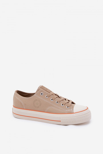 Herren sandfarbene Freizeitschuhe mit Plateau Big Star RR174323
